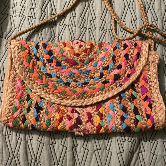 Vintage hand woven shoulder bag / purse - Picture 2 of 8